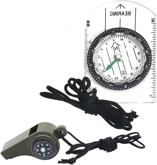 Compasso professionale acqua resistente per campeggio e geologia con clinometro - 2 pezzi