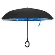 Ombrellone con Maniglia a C Nero 108 cm CFW9174486