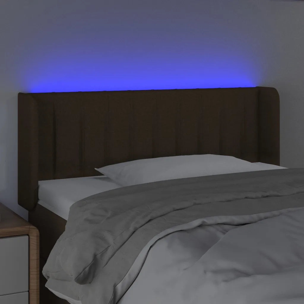 Testiera a LED Marrone Scuro 103x16x78/88 cm in Tessuto cod mxl 33280