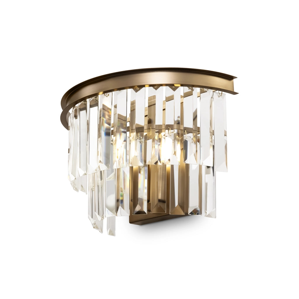 Maytoni applique contemporanea Revero 1 luce E14 ottone metallo diffusore vetro