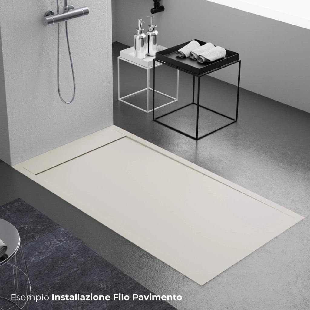 Piatto Doccia 90x120 cm in Pietra Bonussi Kamet Sabbia