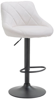 Sgabello Lazio in similpelle bianco,nero