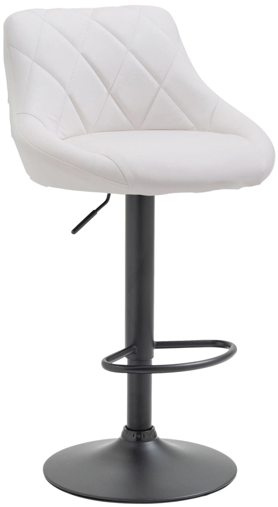 Sgabello Lazio in similpelle bianco,nero