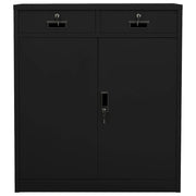 Armadio per Ufficio Nero 90x40x102 cm in Acciaio 336411