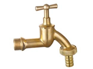 RUBINETTO ARTISTICO IN OTTONE ORO LUCIDO LIMP- - attacco M1/2 - raccordo terminale M 3/4 - 1 pezzi VETTE