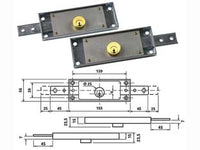 SERRATURA PER SERRANDA LATERALE A CILINDRO TONDO FISSO 1600- - DX-SX accoppiate (C-1625) - 1 coppia POTENT