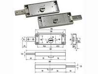 SERRATURA DOPPIA MAPPA PER SERRANDA LATERALE 1600- - DX-SX accoppiate KA con 3 chiavi (1625KA) - 1 coppia POTENT