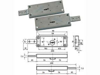 SERRATURA DOPPIA MAPPA PER SERRANDA LATERALE CATENACCIO PIEGATO 1600- - DX-SX accoppiata (1625/Z) - 1 coppia POTENT