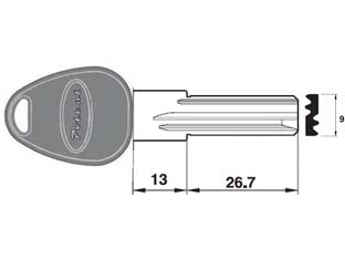 CHIAVE GREZZA PROFILO PIATTO 3200.KN R1 - 10 pezzi POTENT