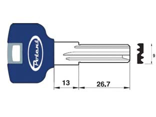 CHIAVE GREZZA PROFILO PIATTO 3400.K.B R1 - 10 pezzi POTENT