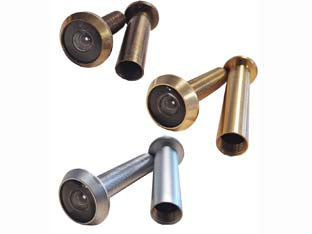 SPIONCINO TONDO IN OTTONE- - ÃE¸ mm.14, 70/120, 180Â°, cromo satinato (12940/SA) - 3 pezzi POTENT