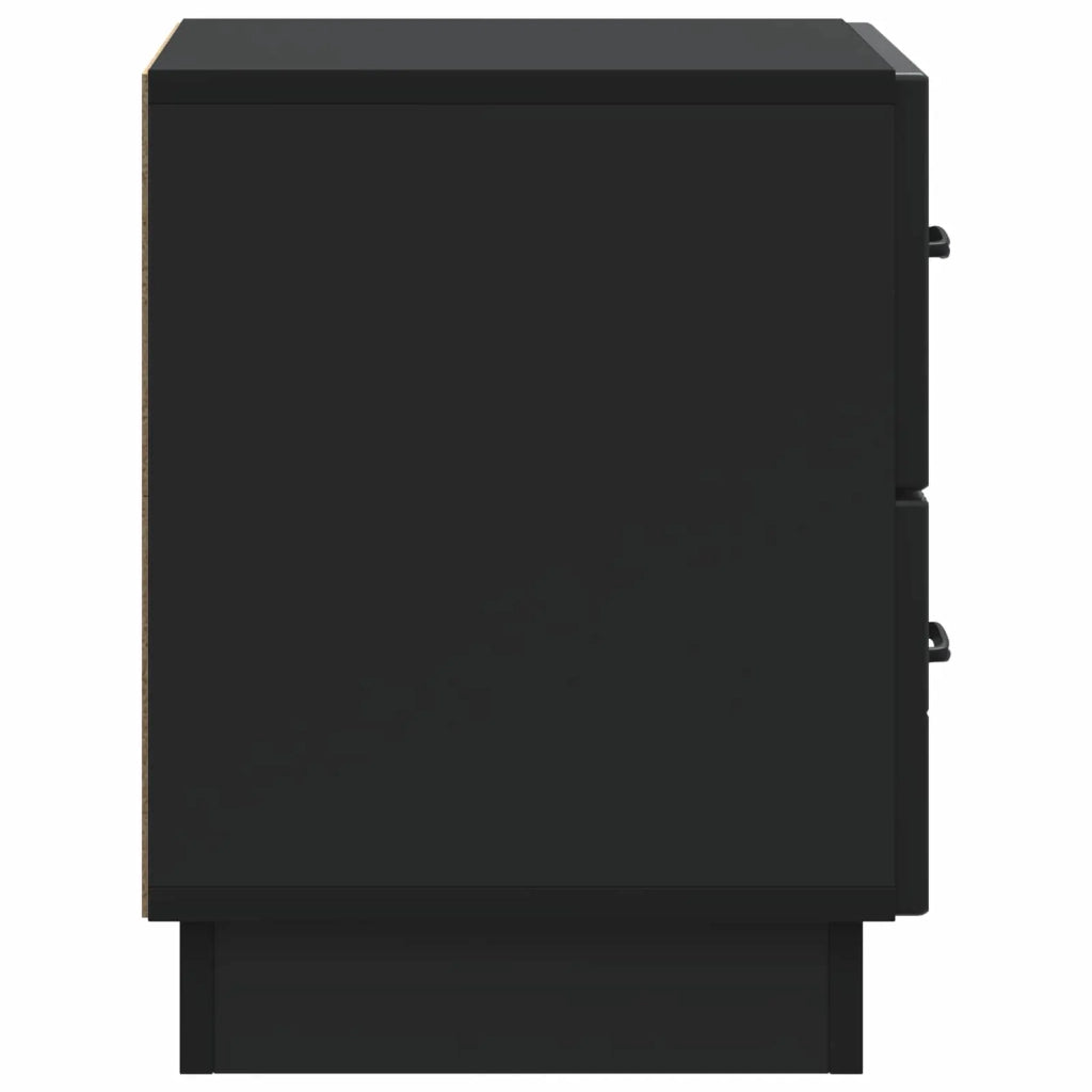Set di 2 Comodini | Armadio da Notte | Mobiletto da notte con cassetto Nero 43 x 34,5 x 44,5 cm