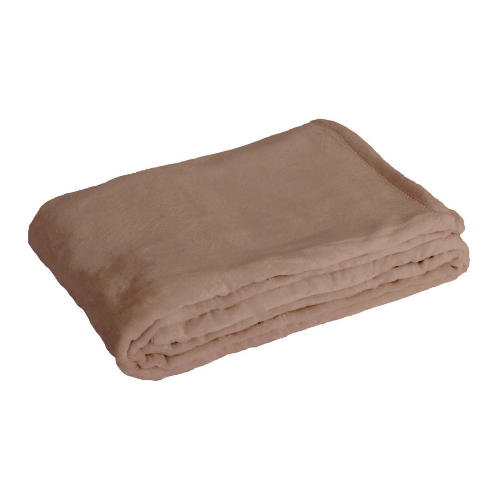 Copripiumino Plaid castanho FLANBERG in Poliestere - 180x220 cm