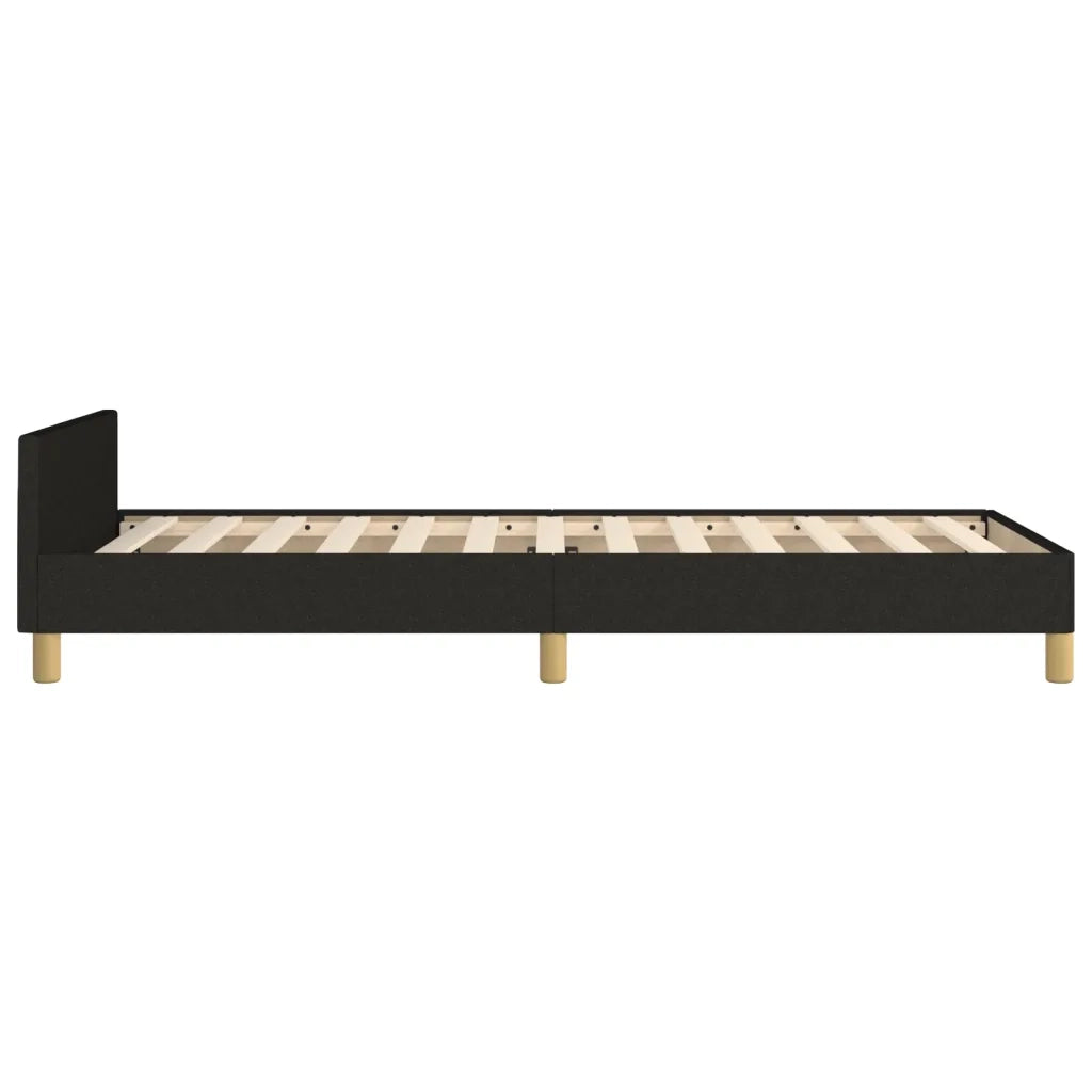 Giroletto con Testiera Nero 80x200 cm in Tessuto cod mxl 59288