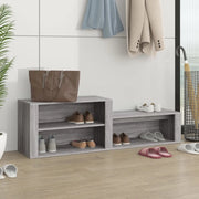 Scarpiera-Scaffale per scarpe Grigio Sonoma 150x35x45 cm in Legno Multistrato