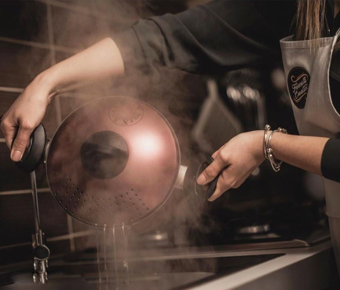 Pentola Pastì in Alluminio Ø 20 cm Antiaderente Induzione Coperchio Colapasta Silex Onion