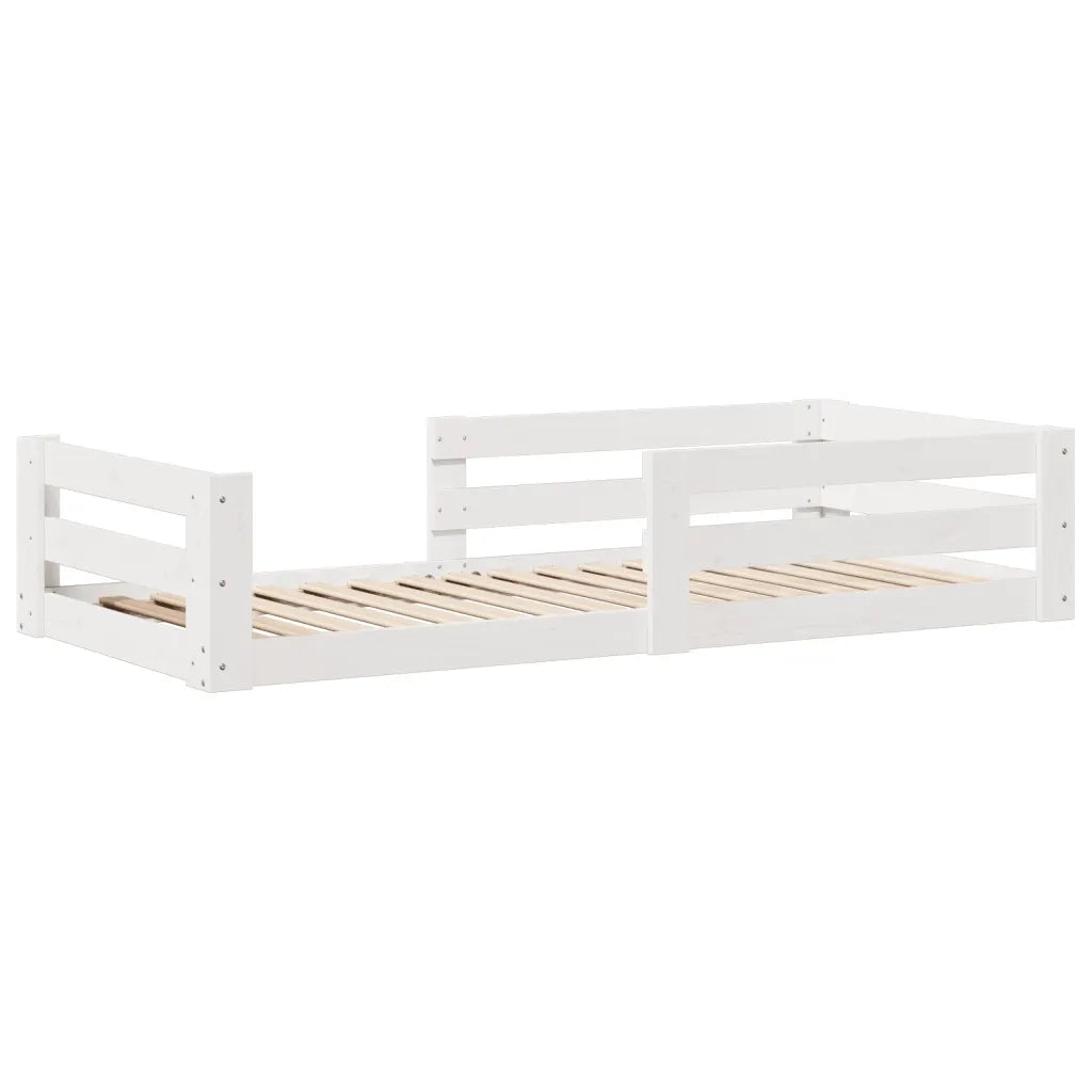 Letto senza Materasso Bianco 70x140 cm in Legno di Pino 855688