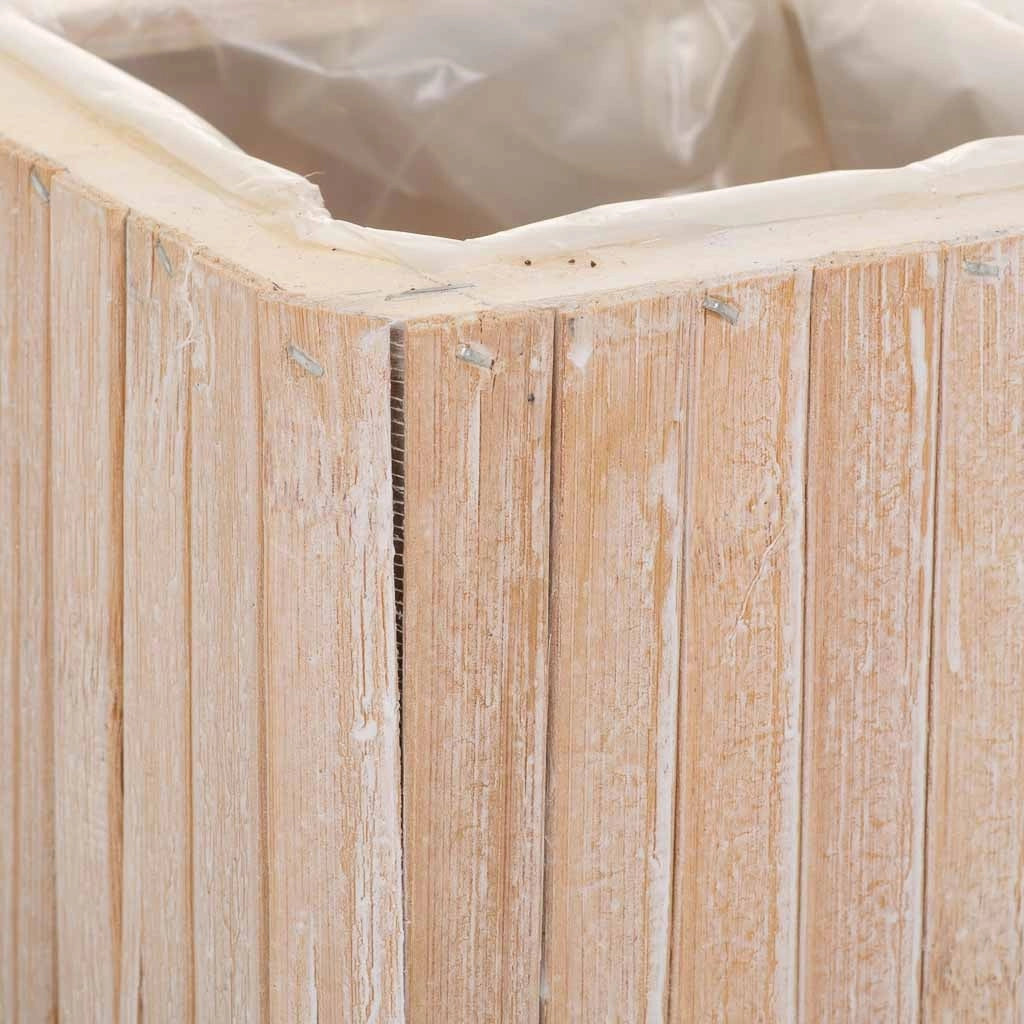 Cesto quadrato in legno marrone 14,5x14,5x11h