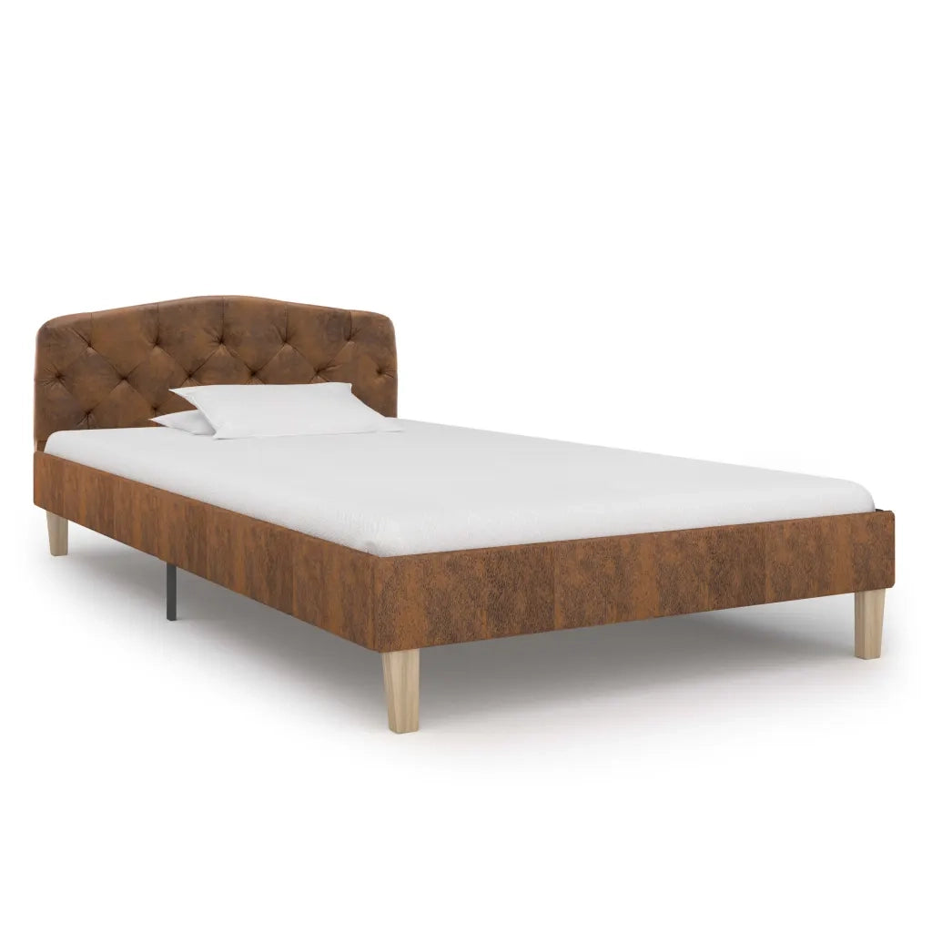 Giroletto Marrone in Similpelle Scamosciata 90x200 cm 284936