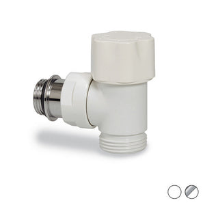 VALVOLA TERMOSTATIZZABILE ATTACCO TUBO RAME A SQUADRA- 1/2 Bianca cromata- FANTI- pezzi 1