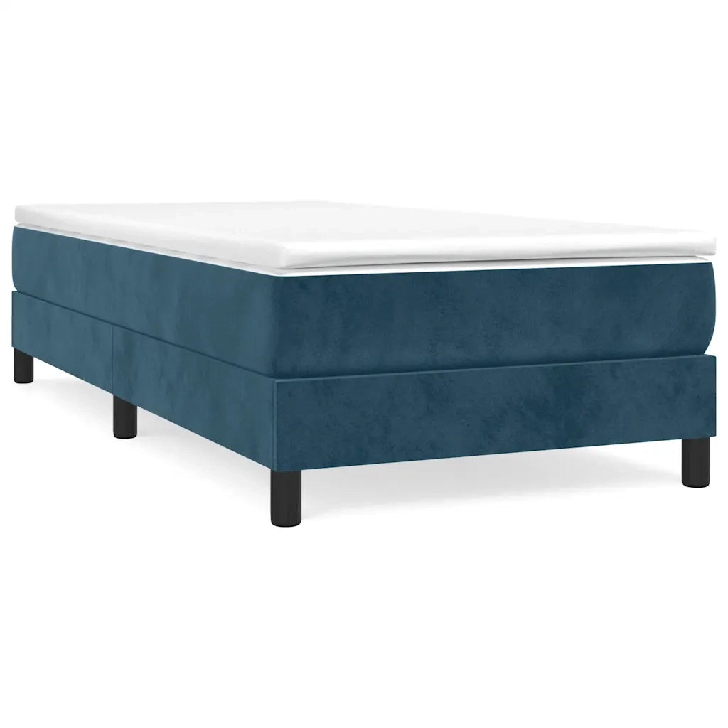 Struttura Letto a Rete a Molle Blu Scuro 90x190 cm in Velluto 3120746