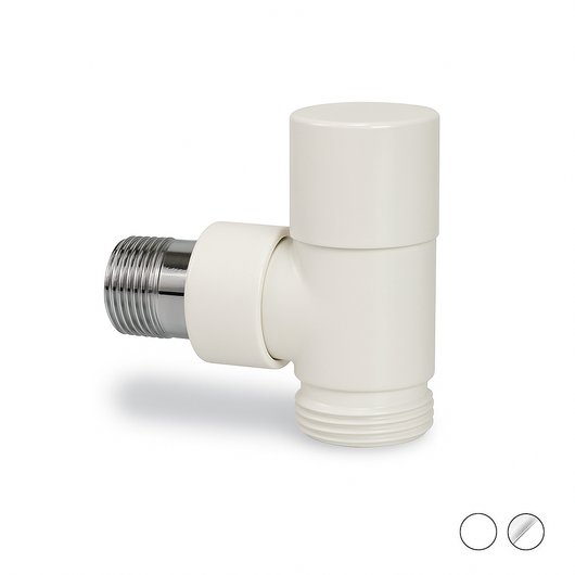 DETENTORE CROMATO ATTACCO TUBO RAME EUROCONO A SQUADRA- 1/2 Bianca-Cromata- FANTI- pezzi 1