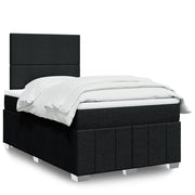 vidaXL Giroletto a Molle con Materasso Nero 120x190 cm in Tessuto