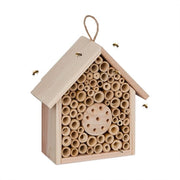 Hotel per api in legno appeso con riempimento - 20,5 x 19,5 x 8,5 cm - giardino