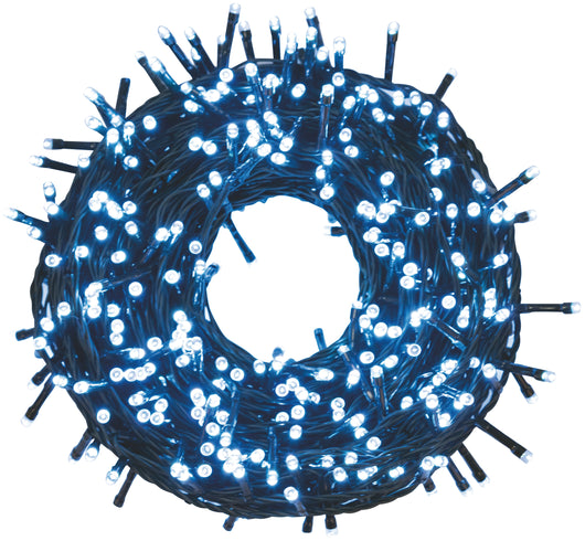 LUCI DI NATALE PER INTERNO ED ESTERNO BIANCO 1.000 led cavo luci 45 mt.