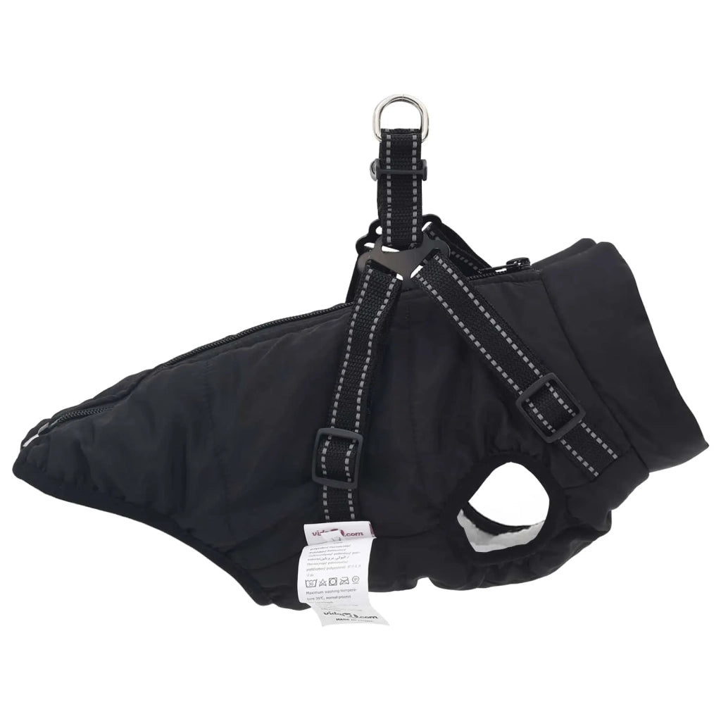 Cappotto per Cani Nero L32 Pile e Poliestere CFW8371873