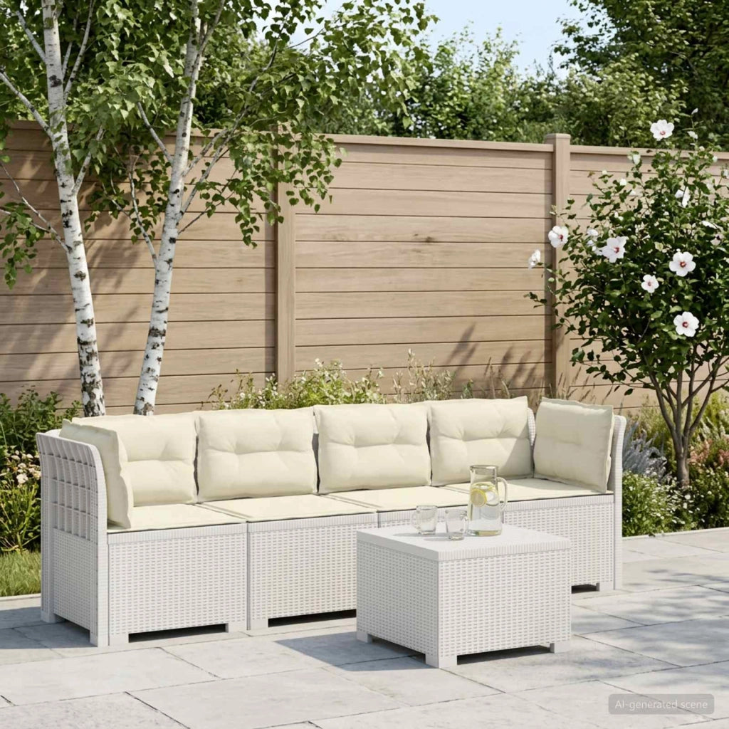 Divano da Giardino a 4 Posti con Cuscini in Stile Rattan PP 3443878