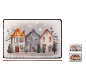 Set due tovagliette In sughero decoro case 43x28 cm