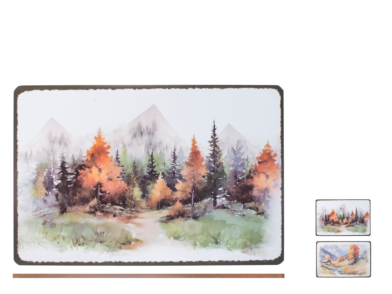 Set due tovagliette In sughero decoro bosco 43x28 cm