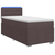Letto box spring con materasso Marrone Scuro 90 x 200 cm 3452582
