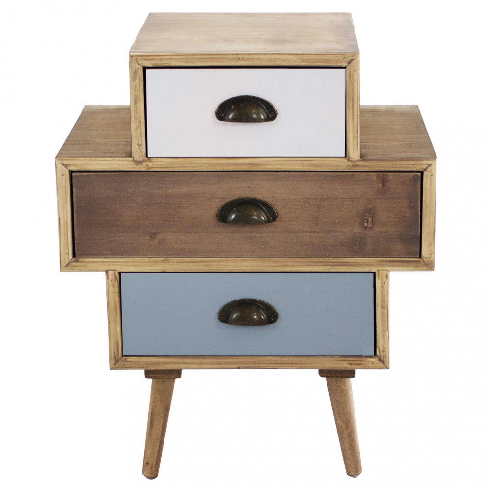 Mobiletto Victoria 50x35x49,5 h cm in Legno Multicolor