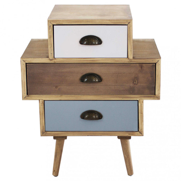 Mobiletto Victoria 50x35x49,5 h cm in Legno Multicolor