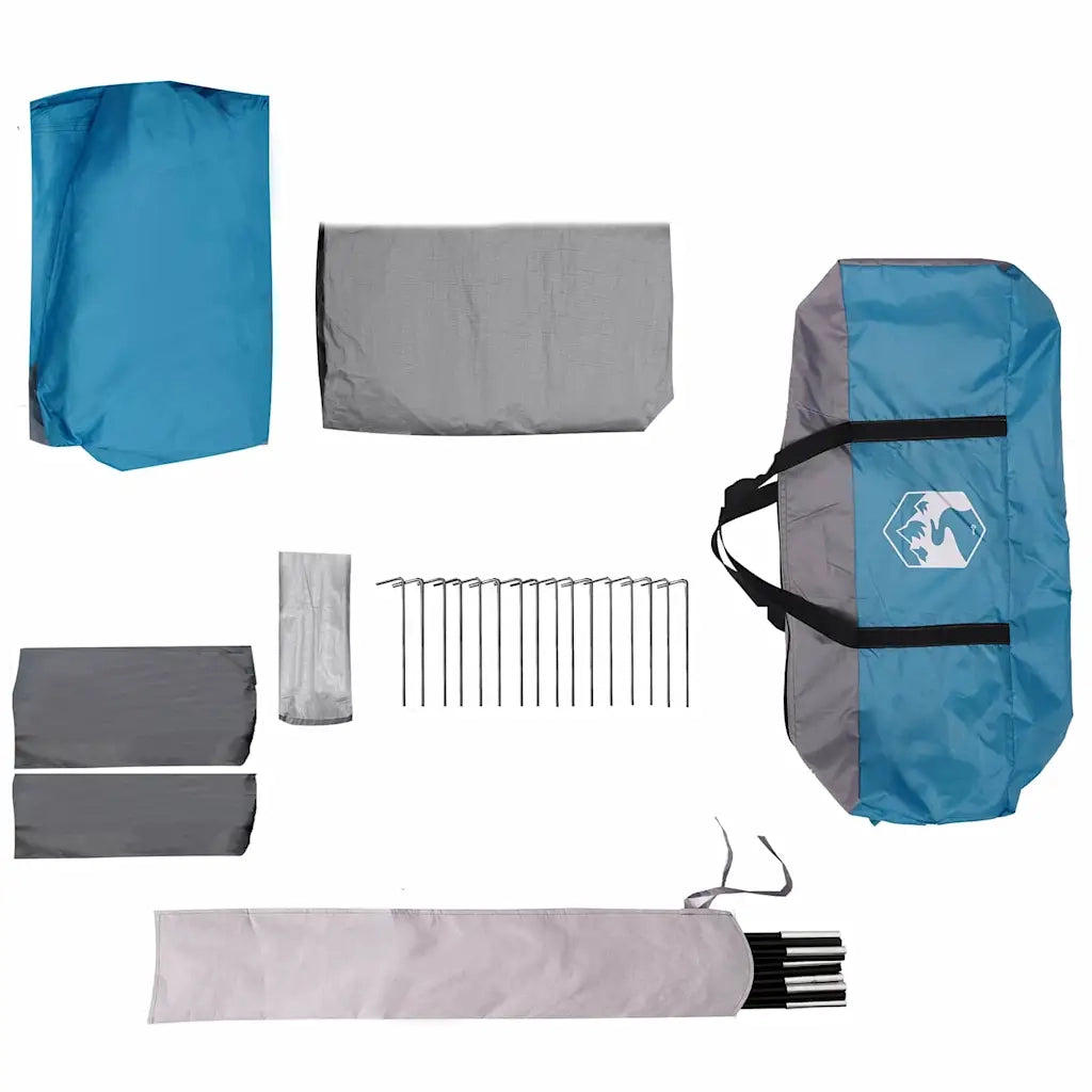 Tenda per famiglie 10 persone Blu e Grigio 460 x 430 x 214 cm 42004081
