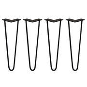 4 Gambe per Tavolo a Forcina SkiSki Legs 40,6cm Acciaio Nero 2 Rebbi 10mm