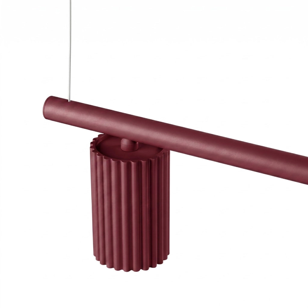 Lampadario KARBON 4 bordeaux