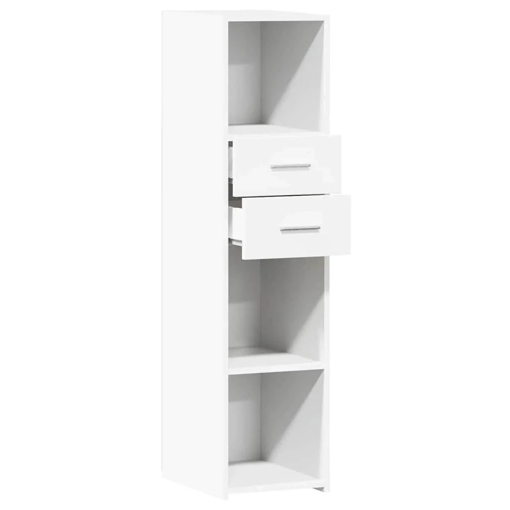 Buffet credenza cassettiera mobiletto mobile contenitore organizer cucina soggiorno salotto alto 30 x 42,5 x 124 cm legno ingegnerizzato bianco 02_0032254