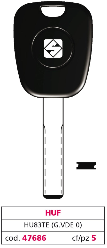 Silca CHIAVE PER AUTO HU83TE (G. VDE 0) HUF 5.00 pz