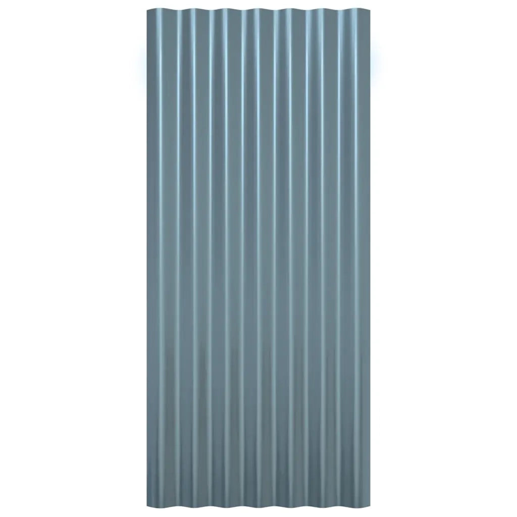 Pannelli Tetto 12pz Acciaio Verniciato a Polvere Grigio 80x36cm cod mxl 61312