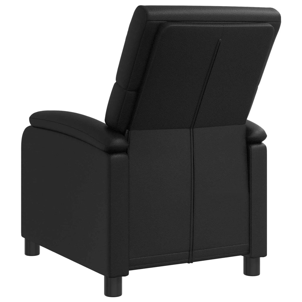 Divano Sedia-Poltrona reclinabile Nero Similpelle 978035