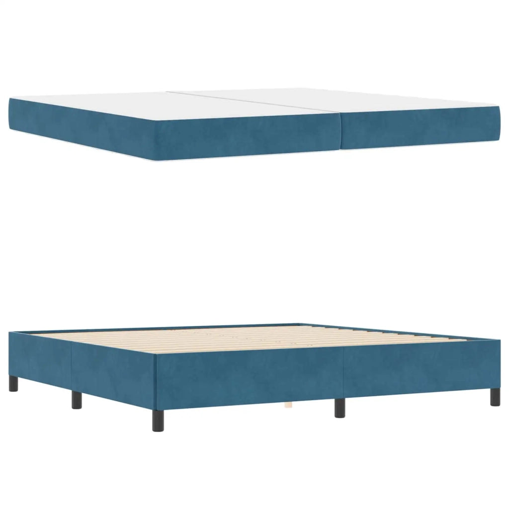 Struttura del letto Blu Scuro 200 x 200 cm Tessuto