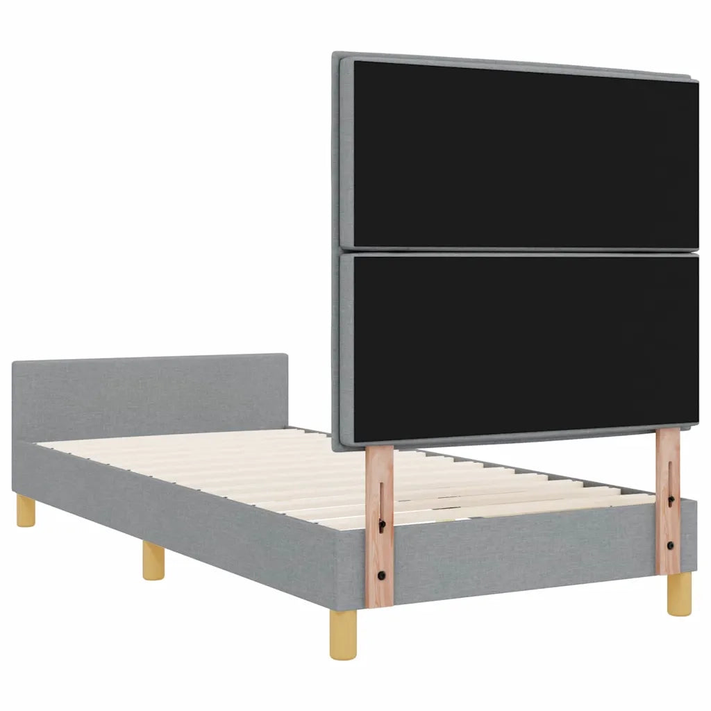 Struttura del letto Grigio chiaro 100 x 200 cm Tessuto 3344627