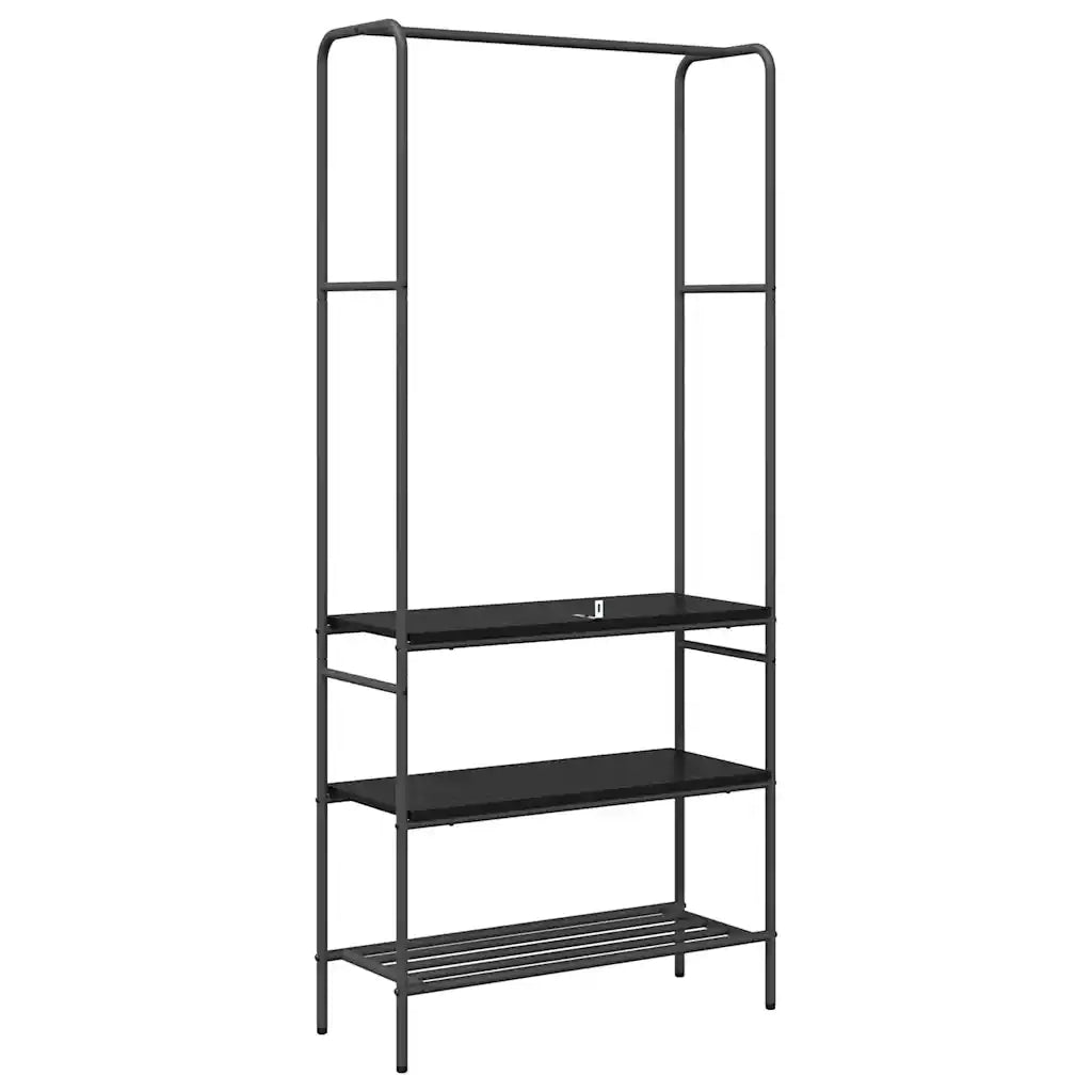 Stendibiancheria Rovere Nero 77 x 30 x 171 cm Legno multistrato 868463