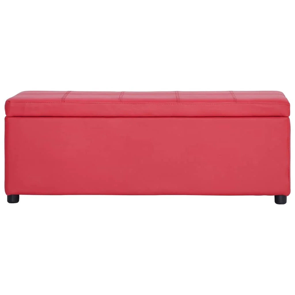 Panca con vano contenitore 116 cm similpelle rossa 02_0010737