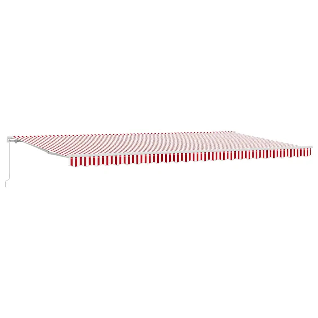 Tenda Retrattile Rosso e Bianco 600 × 350 cm 3331717