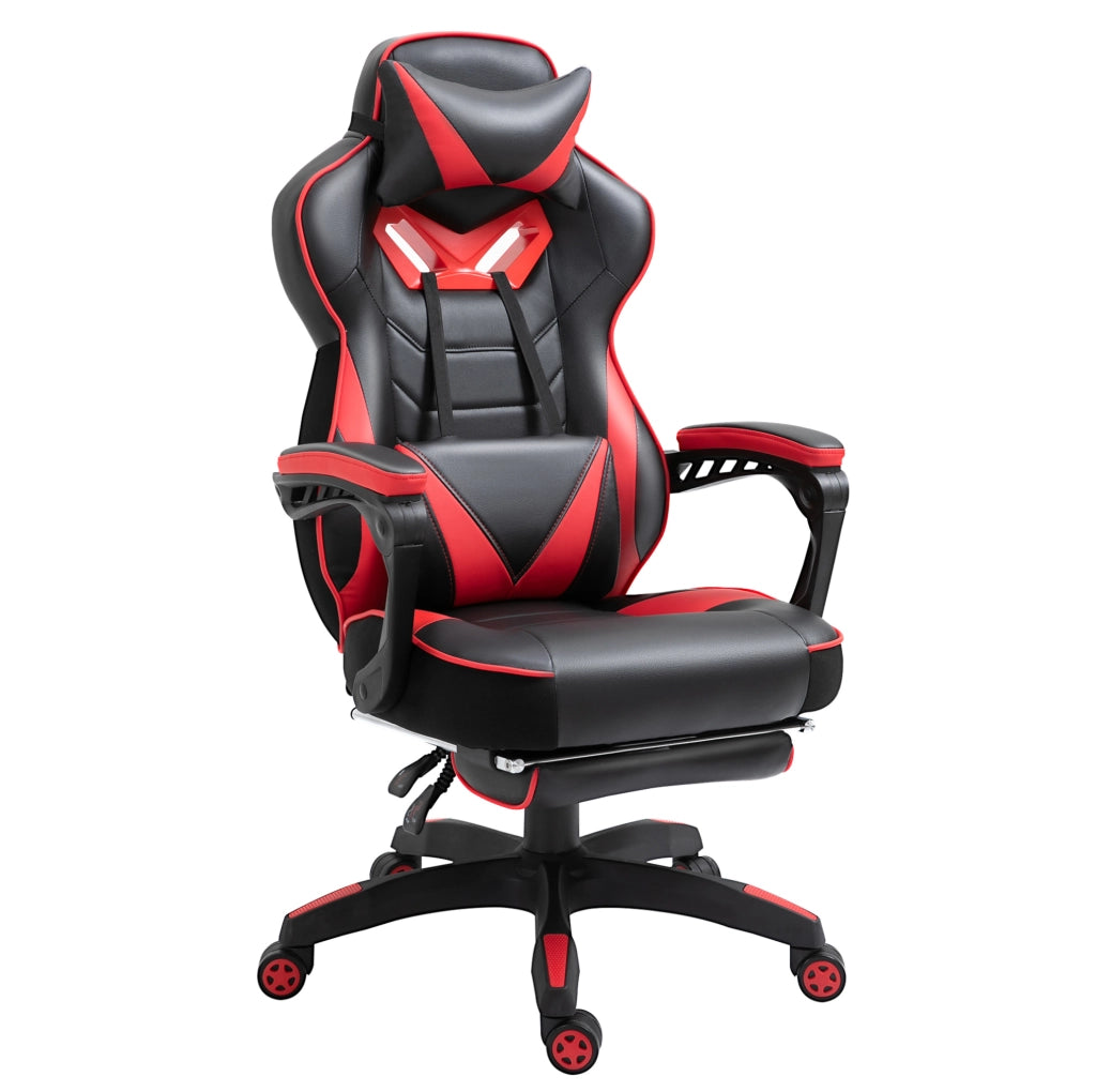 Sedia gaming ergonomica nera con massaggio, reclinabile 170°