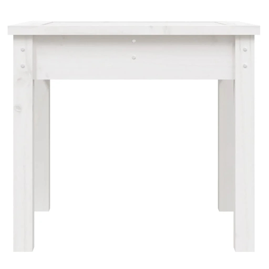 Panca da giardino mobili da esterno per patio terrazza bianca 50 x 44 x 45 cm legno di pino massiccio 02_0011653